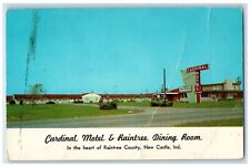 c1950's Cardinal Motel & Raintree Dining Room New Castle IN Vintage Postcard picture