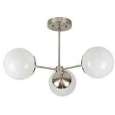 3 Light Globe Mid Century Brass Sputnik chandelier light Fixture picture