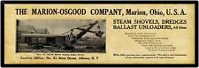 1913 Marion Osgood Steam Shovel NEW Sign 12