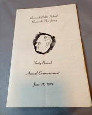 Roosevelt Public School NJ 1979 Commencement Program picture