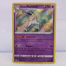 A7 Pokémon Card TCG SM Hidden Fates Galarian Rapidash Shiny Hol Rare SV048/SV094 picture