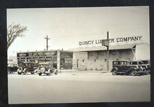 REAL PHOTO QUINCY MASSACHUSETTS QUINCY LUMBER COMPANY OLD CARS POSTCARD COPY picture