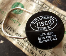 TRUE Vtg 60s TISCO TEXAS INDUSTRIAL KEYRING/KEYCHAIN/FOB  Promo Advertising  picture