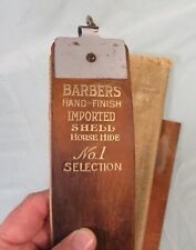 Barbers Shell Horse Hide Strop Koken of St. Louis No. 1 Selection Scotch Linen  picture