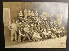 Antique Mounted Photo Occupational Railroad Crew Loggers 1900s picture