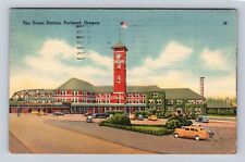Portland OR-Oregon, the Union Station, Antique Vintage Souvenir Postcard picture