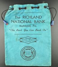 Vintage Bank Bag The Richland National Bank Richland Pennsylvania picture