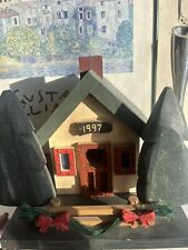 Vintage Wood Crate And Barrel Bird House 1997, Decorative, Very Rare, Well Made picture