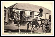 St Croix Virgin Islands Postcard Donkey Cart Unposted    pc300 picture