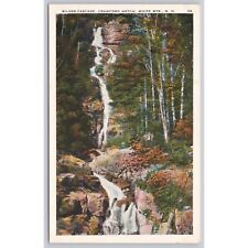 Postcard Silver Cascade Crawford Notch White Mountains N. H. New Hampshire VTG picture