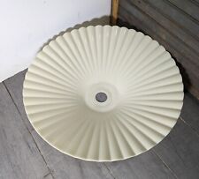 Vintage Mid Century Modern Plastic Pleated Scalloped Fan Torchiere Lamp Shade picture
