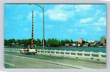 Sarasota FL-Florida, Skyline View, Ringling Causeway, Vintage Postcard picture