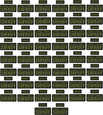 CARROLL COUNTY SHERIFF  50 SET EMB PATCH 4X10 AND 2X5 HOOK ON BACK BLK/OD GREEN picture