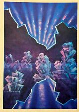 1973 Space Art Evening of the Planet of Two Suns Science fiction Postcard picture