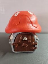 Vintage Smurf 1978 Red Roof Mushroom House Cottage Peyo Schleich Hong Kong  picture