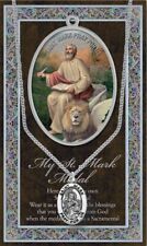 St. Mark Pewter Medal Necklace with an Embossed Prayer Pamphlet picture