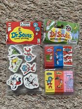LOT of (2) Dr. Seuss 6-Ct BEVELED ERASERS & 6-Ct GIANT ERASERS BRAND NEW Sealed picture