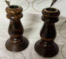Vintage Cornwall Tapered Wooden Candleholders picture