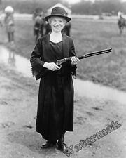 Photograph of  Annie Oakley with Buffalo Bills Rifle  Year 1922   8x10 picture
