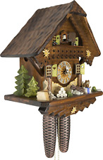 German Cuckoo Clock - Summer Meadow Chalet with 8-Day-Movement - 13 1/3 Inches H picture