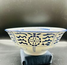 Soup  Bowl-Cobalt Blue and White Rice-Marking “Made in China” picture