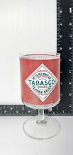 Vintage Tabasco Sauce Bloody Mary Glass Stemmed Goblets Barware  picture