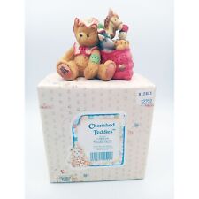 Cherished Teddies Carolyn 1993 Enesco Figurine With Toy Bag in Box Collectible picture