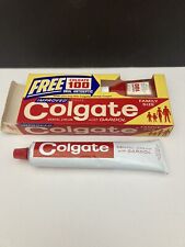 Vintage Colgate Toothpaste Dental Cream 6.75 oz. with Colgate 100 Sample NOS picture