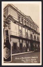 Mexico-Puebla-Arronte Hotel Restaurant-Cerveza-Vintage Real Photo Postard-RPPC picture