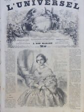 1862 PRINCESS CLOTHILD PRINCE NAPOLON MARSEILLE 5 ANTIQUE NEWSPAPERS picture