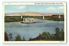 The Lorain Central High Level Bridge Lorain Ohio Vintage Postcard picture