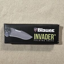 Blauer Invader Folding Tactical Patrol Knife Black KN1004 Spear Point NEW picture