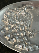 Vtg Mariposa Brilliante Cast Aluminum Grapes Cluster Oval Serving Bowl Holiday picture