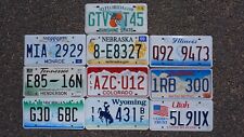 LOT of 10 License Plates COLORFUL & GRAPHIC USA Plate Tag GOOD Group picture