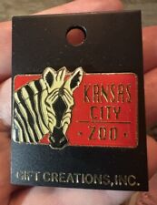 Vintage Kansas City Zoo Zebra Lapel Pin On Original Card picture