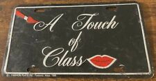 Vintage A Touch Of Class Novelty Booster License Plate Red Lips picture