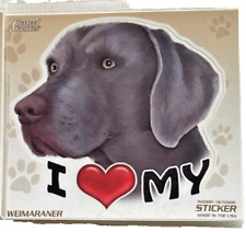 I Love My Weimaraner Dog Plastic Decal Sticker Indoor Outdoor Vehicle 4
