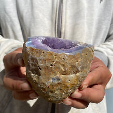 387g Nice Amethyst Agate Quartz Crystal Cluster Geodes Mineral Specimen Healing picture