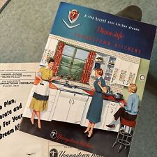 Vintage 1953 YOUNGSTOWN Kitchens Color Brochure Metal Cabinets 24 Pages Plus picture