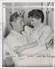 1957 Press Photo Actors Steve Forrest & Pat Crowley during a scene - pio41185 picture