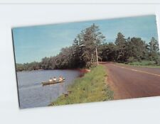 Postcard Fishing At The Roadside Wisconsin USA picture