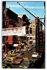 c1960's Chinatown Narrow Streets Restaurants New York City New York NY Postcard picture