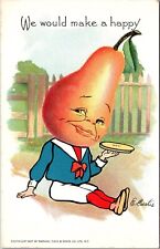 1908 Raphael Tuck Anthropomorphic Pear Comedic Romance Curtis Postcard JB8 picture