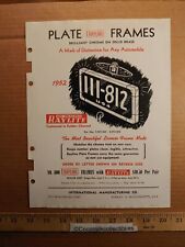 Vintage 1952 International Manufacturing Co Rayline Plate Frames Brochure picture