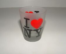 I Love New York Decorative Frosted Shot Glass, Age Unknown, pre-owned picture