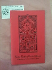 LATIN-ENGLISH BOOKLET MISSAL FOR PRAYING TRADITIONAL 1962 TRIDENTINE LATIN MASS picture