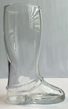 Clear Beer Glass Boot Shape Design 7” Tall Or Glass Vase picture