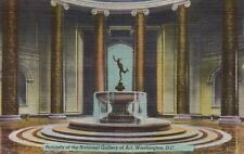 Postcard Washington DC Rotunda National Gallery of Art Linen Vintage PC H6881 picture