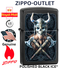 New ZIPPO Lighter ANNE STOKES Warrior  BLACK ICE® Brilliant Chrome Gift/Boxed picture