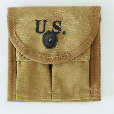 US WW2 M1 Carbine Ammo Pouch Magazine Bag 2 Cells Buttstock Khaki WWII picture